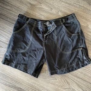 Black Kuhl Hiking Shorts with quick dry technology and adjustable sizing